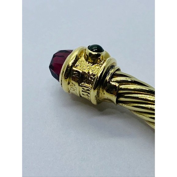 David Yurman Renaissance14K With Red and Green Stones 16.7 Grams - Picture 6 of 10